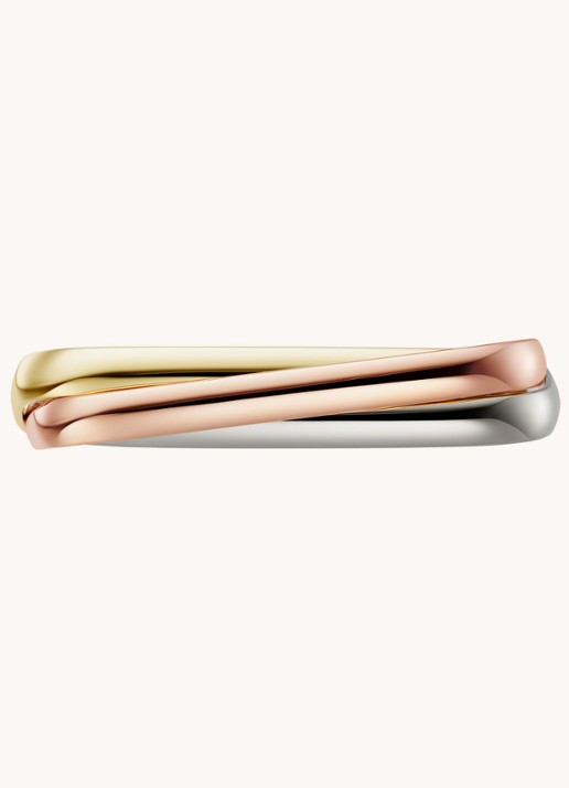 Cartier Trinity de Cartier bangle van 18 karaat rosé,- geel,- en witgoud CRB6078018 - detail goud
