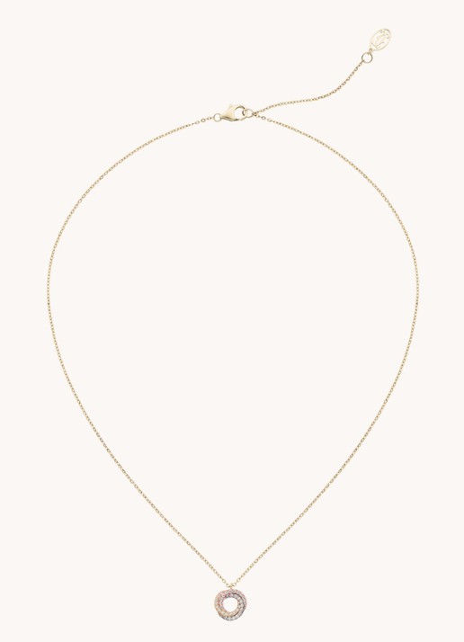 Cartier Trinity de Cartier ketting van 18 karaat rosé-, geel-, en witgoud met diamanten CRB7224843