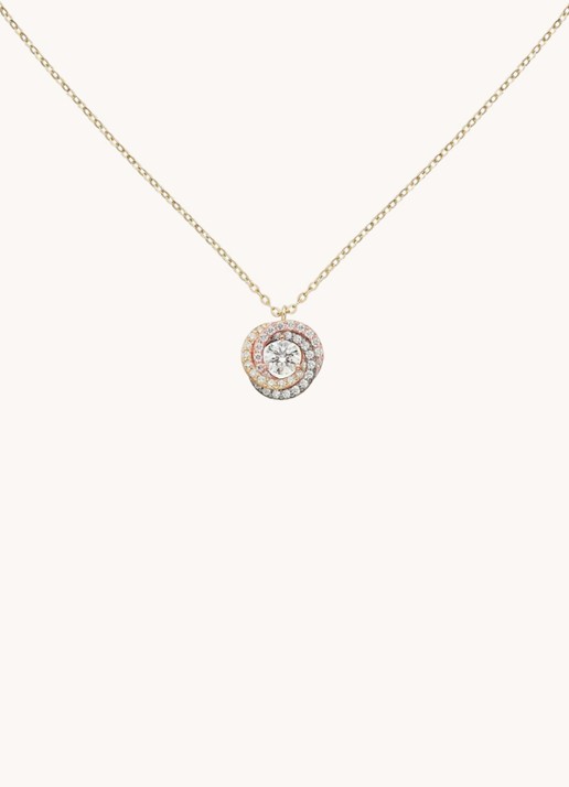 Cartier Trinity de Cartier ketting van 18 karaat rosé-, wit,- en geelgoud met diamanten CRB7224807 - detail 2 goud