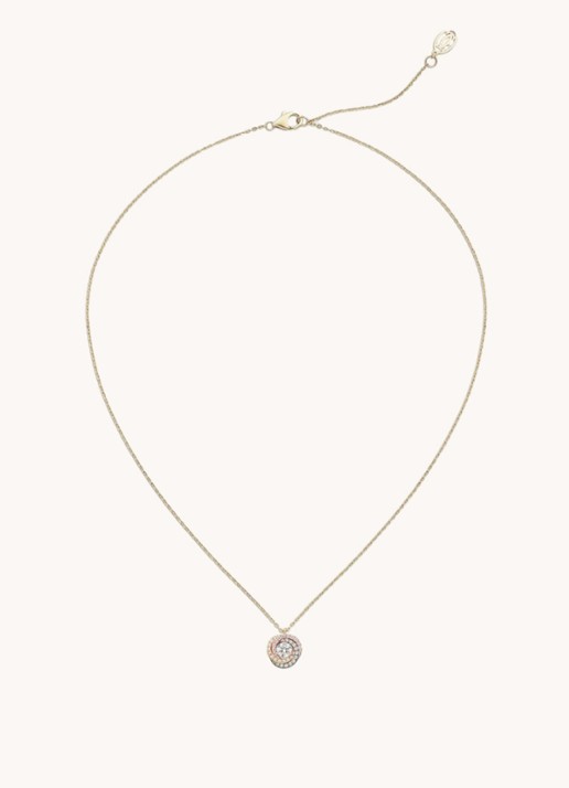 Cartier Trinity de Cartier ketting van 18 karaat rosé-, wit,- en geelgoud met diamanten CRB7224807 - voorkant 6 goud