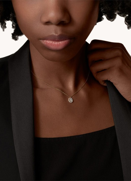 Cartier Trinity de Cartier ketting van 18 karaat rosé-, wit,- en geelgoud met diamanten CRB7224807 - voorkant 7 goud
