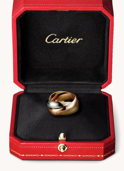 Cartier Trinity de Cartier large ring van 18 karaat rosé-, wit- en geelgoud CRB4052800 - detail 3 aluminium