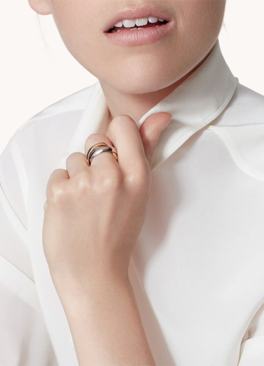 Cartier Trinity de Cartier large ring van 18 karaat rosé-, wit- en geelgoud CRB4052800 - voorkant 7 aluminium