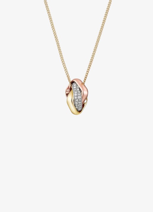 Cartier Trinity ketting van 18 karaat rosé-, geel-, en witgoud met 54 diamanten CRN7424482 - detail 6 multicolor