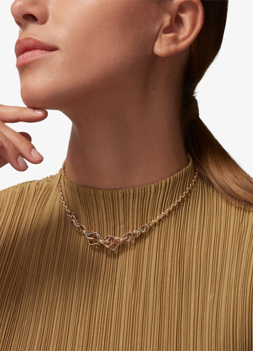 Cartier Trinity ketting van 18 karaat wit-, geel- en roségoud CRB722498 - detail 4 multicolor