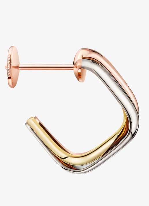 Cartier Trinity oorringen van 18 karaat rosé-, wit-, en geelgoud CRB8301507 - detail 2 goud