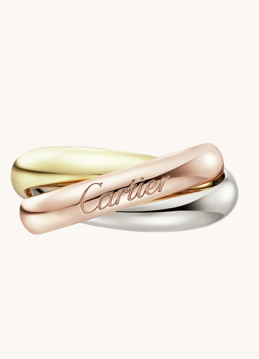 Cartier Trinity ring large van 18 karaat wit-, geel- en roségoud CRB4236100  - detail 7 multicolor