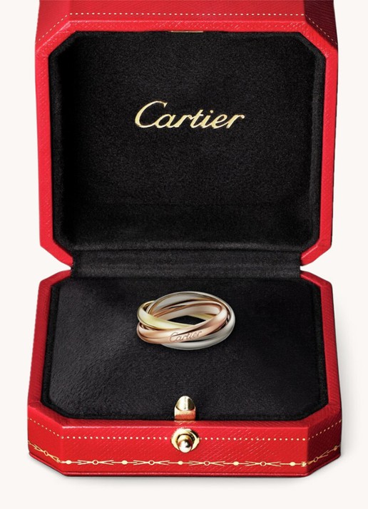 Cartier Trinity ring medium van 18 karaat rosé-, wit-, en geelgoud CRB4234200  - detail 3 multicolor
