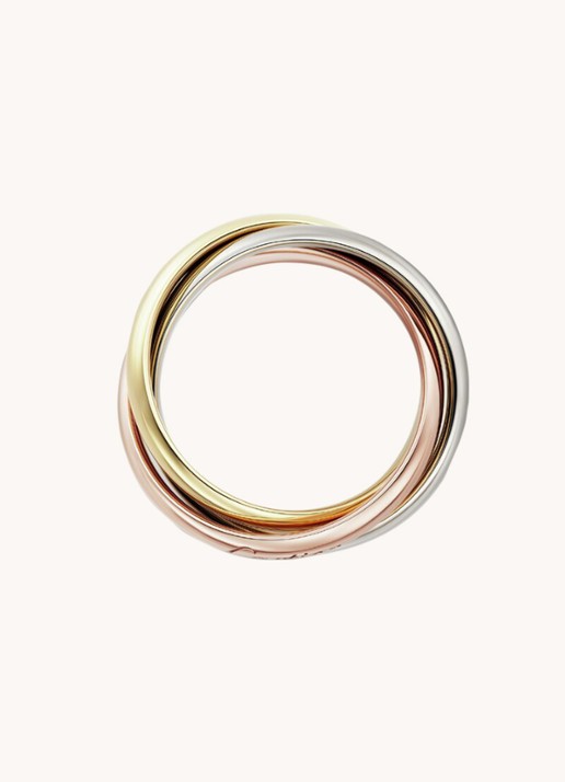 Cartier Trinity ring medium van 18 karaat rosé-, wit-, en geelgoud CRB4234200  - detail 4 multicolor