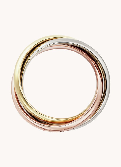 Cartier Trinity ring medium van 18 karaat rosé-, wit-, en geelgoud CRB4234200  - voorkant 7 multicolor