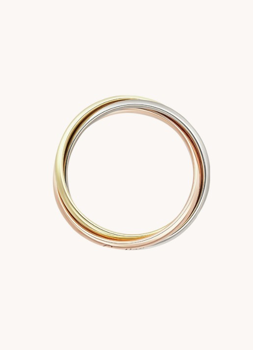 Cartier Trinity ring small van 18 karaat rosé-, wit-, en geelgoud    - detail 6 multicolor