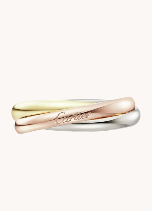Cartier Trinity ring small van 18 karaat rosé-, wit-, en geelgoud    - detail 7 multicolor