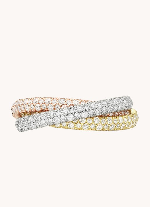 Cartier Trinity ring small van 18 karaat wit-, geel-, en roségoud met diamant CRN4778100  - detail 5 multicolor