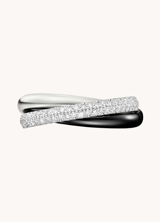 Cartier Trinity ring small van 18 karaat witgoud met diamant CRB4235400 - detail 3 witgoud