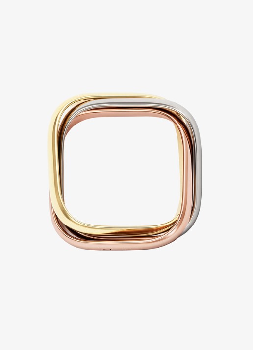 Cartier Trinity ring van 18 karaat rosé-, wit-, en geelgoud CRB42406 - detail multicolor