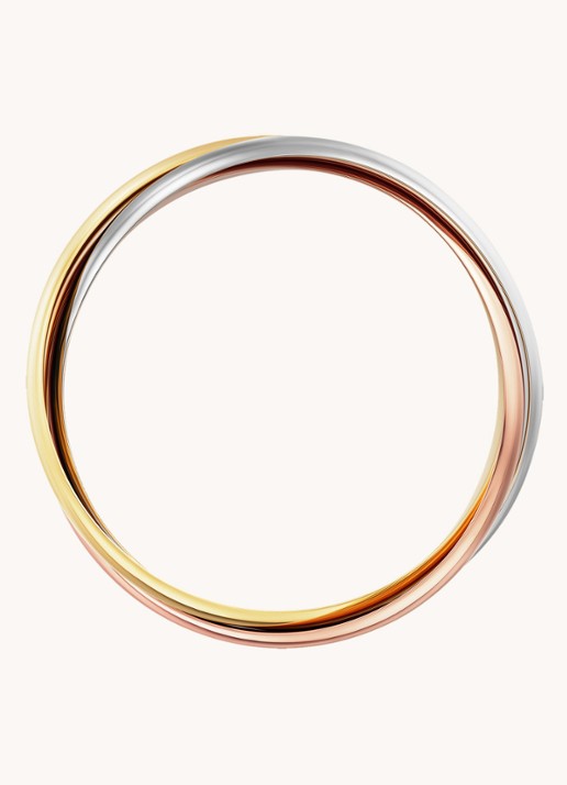 Cartier Trinity XL bangle van 18 karaat geel- rosé - en witgoud CRB6077917 - detail 5 goud