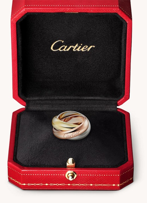 Cartier Trinity XL ring van 18 karaat geel- rosé - en witgoud CRB4239800 - detail 3 goud