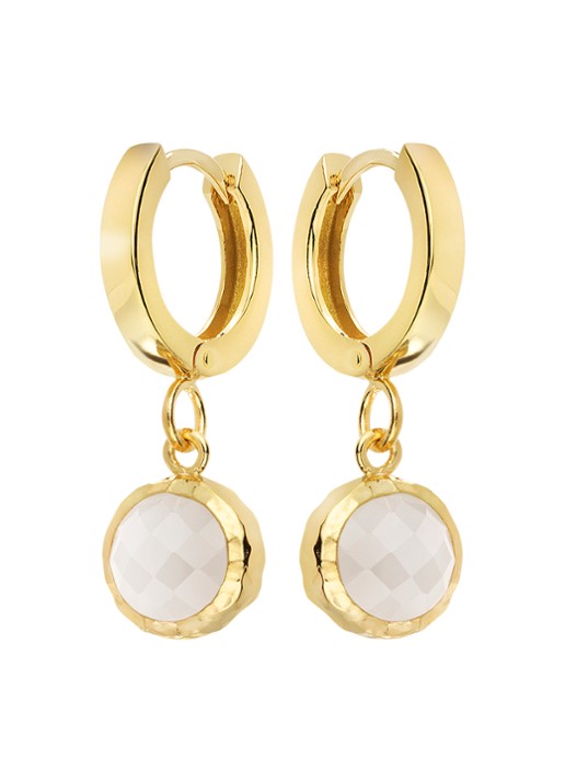 Casa Jewelry Amalfi Maansteen oorringen verguld
