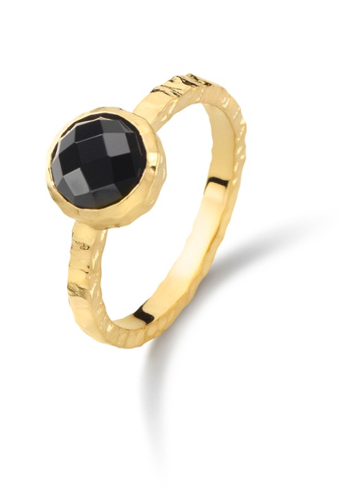 Casa Jewelry Amalfi Onyx ring verguld