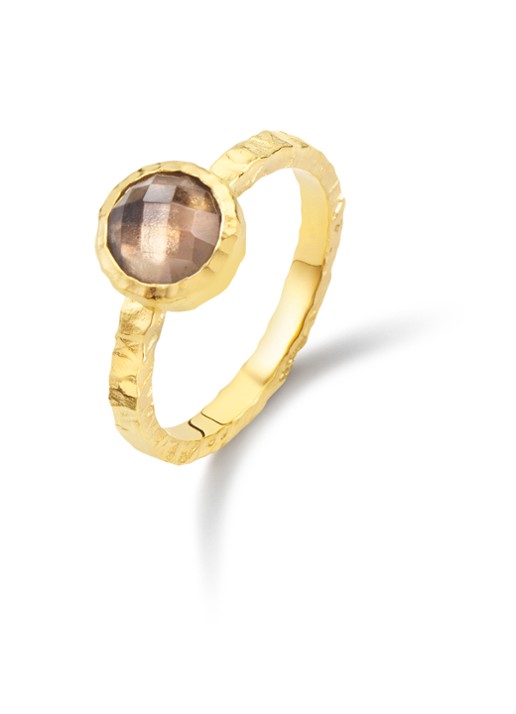 Casa Jewelry Amalfi Rookkwarts ring verguld