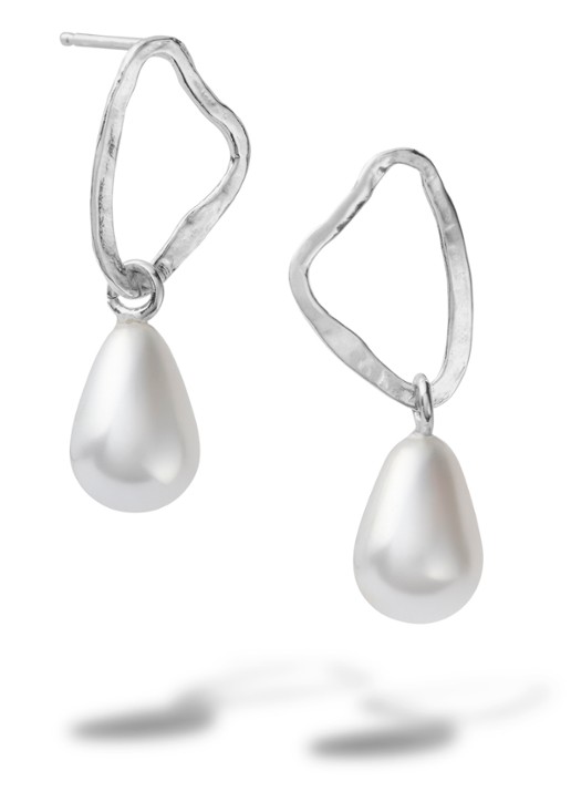 Casa Jewelry Bob oorhangers van zilver  - voorkant zilver