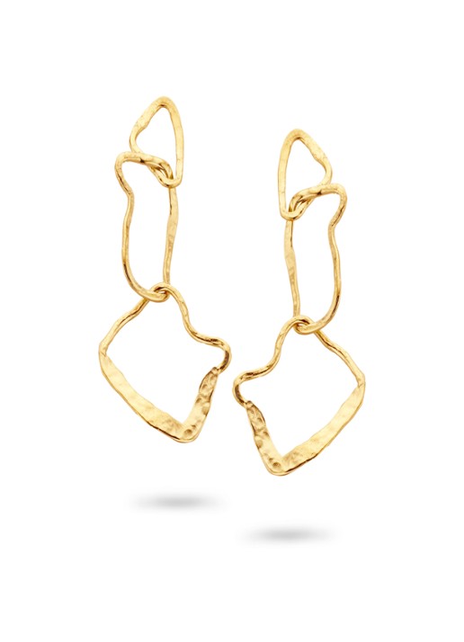 Casa Jewelry Bob Ross oorstekers verguld