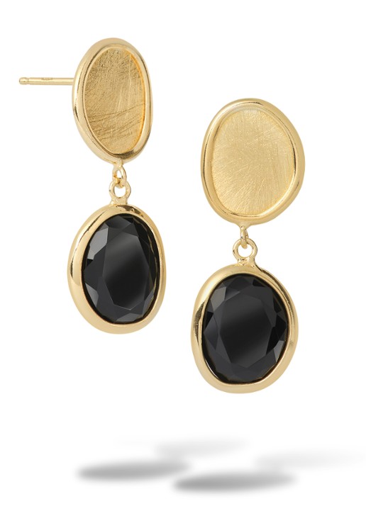 Casa Jewelry Colette oorstekers verguld  - voorkant goud