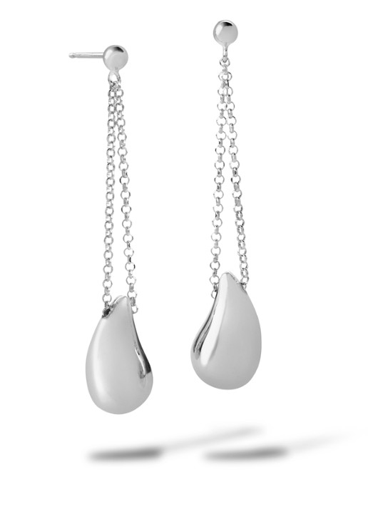 Casa Jewelry Drop Shiny oorstekers van zilver