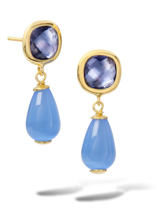 Casa Jewelry Grace Drop oorstekers verguld