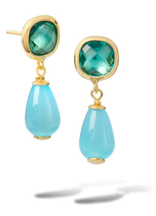Casa Jewelry Grace oorstekers Drop verguld