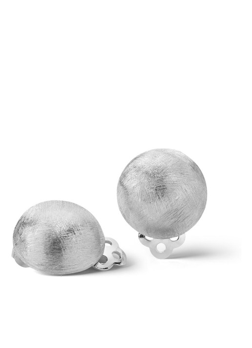 Casa Jewelry Iglo oorclips van zilver - voorkant zilver