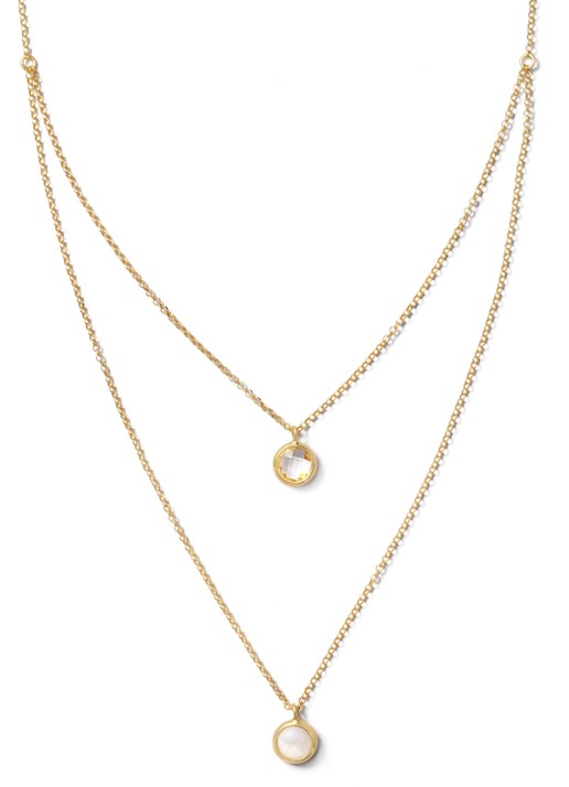 Casa Jewelry Juliette ketting verguld  - voorkant goud