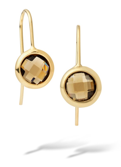 Casa Jewelry Juliette oorhangers verguld - voorkant goud