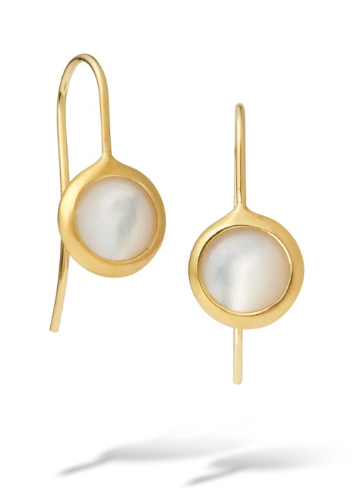 Casa Jewelry Juliette oorhangers verguld  - voorkant goud