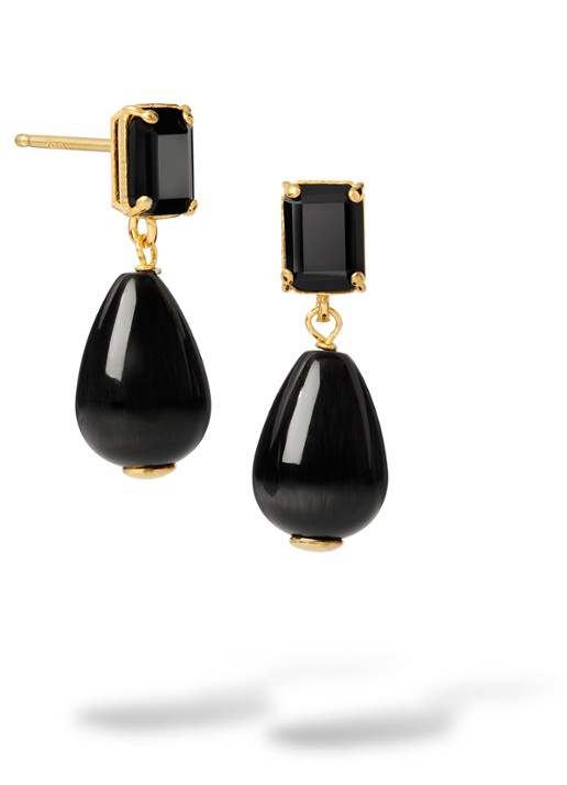 Casa Jewelry Juliette oorstekers verguld  - voorkant goud