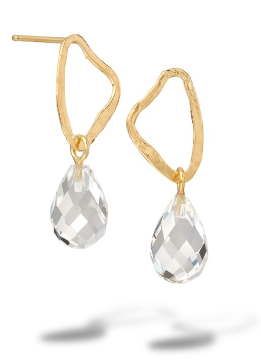 Casa Jewelry Juliette oorstekers verguld  - voorkant goud