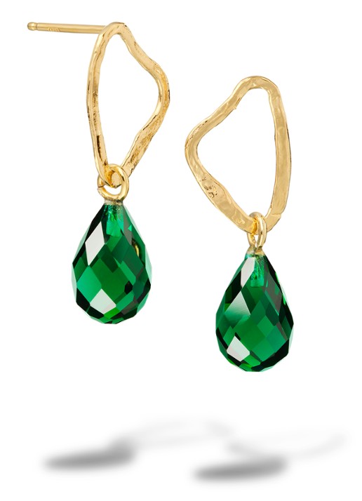 Casa Jewelry Juliette oorstekers verguld - voorkant goud
