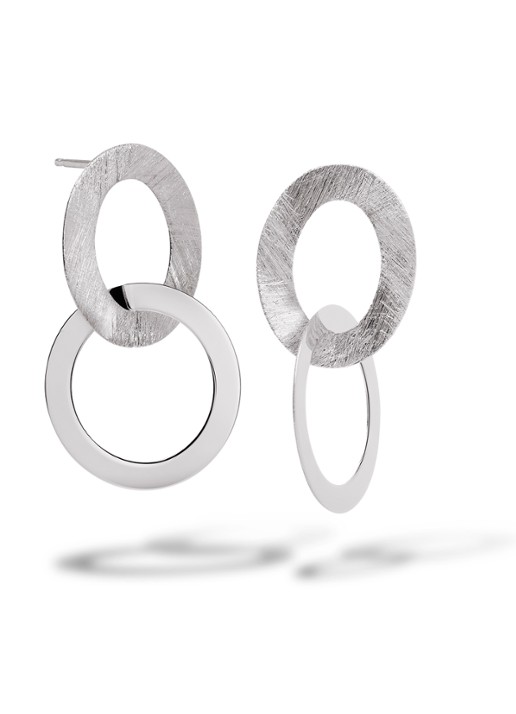 Casa Jewelry Lola Shiny S oorstekers van zilver
