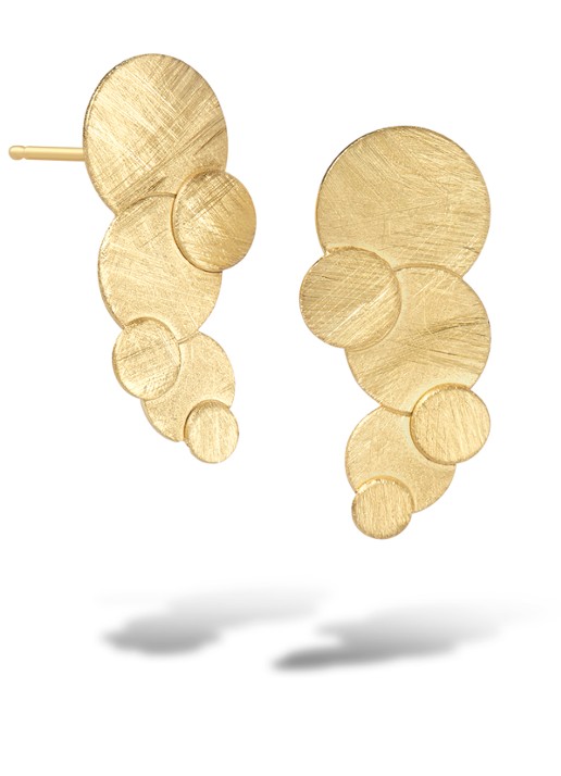 Casa Jewelry Luna Multiple oorstekers verguld - voorkant goud