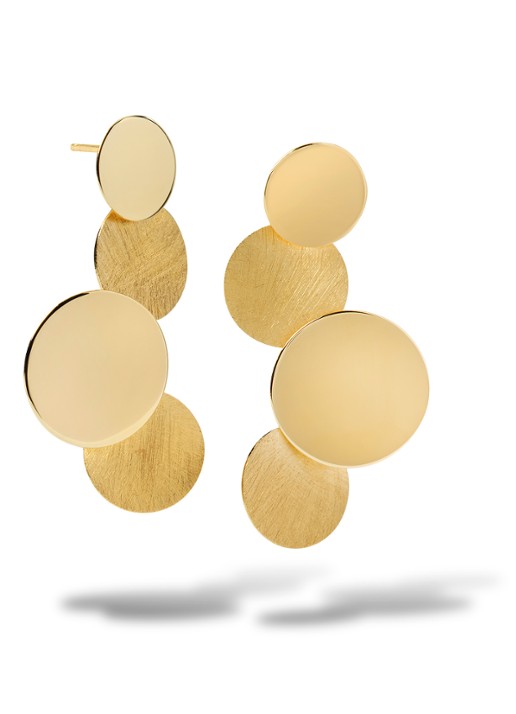Casa Jewelry Luna Shiny XL oorstekers verguld