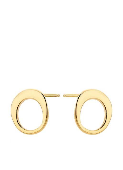 Casa Jewelry Noblesse S oorknopjes verguld - voorkant goud