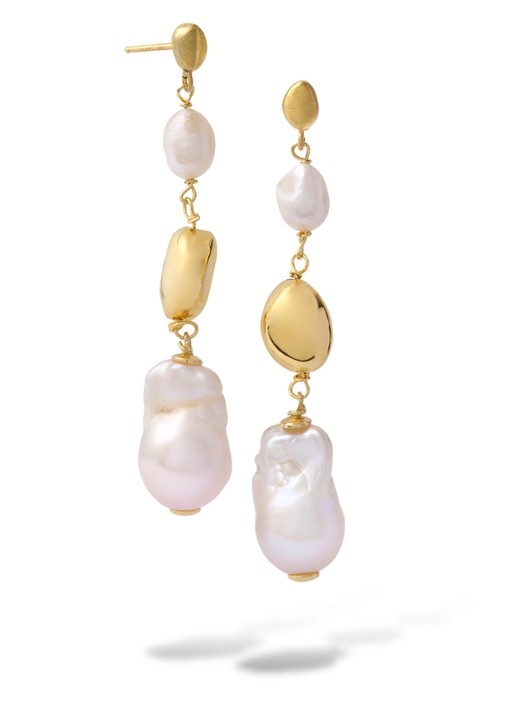Casa Jewelry Nouveau oorstekers verguld