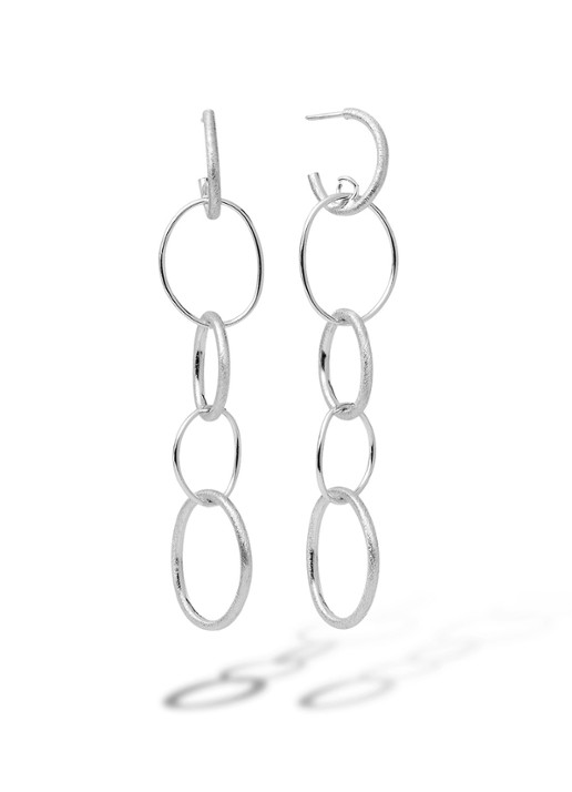 Casa Jewelry Oorstekers van zilver - voorkant zilver