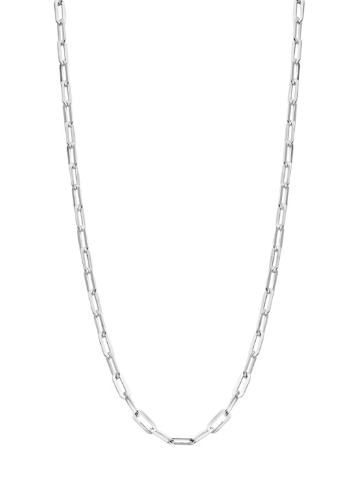 Casa Jewelry Paperclip ketting van zilver - voorkant zilver