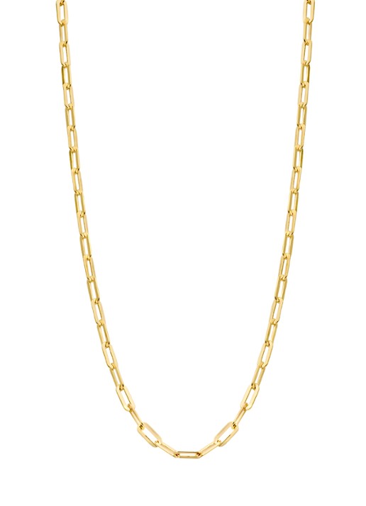 Casa Jewelry Paperclip schakelketting verguld - voorkant goud