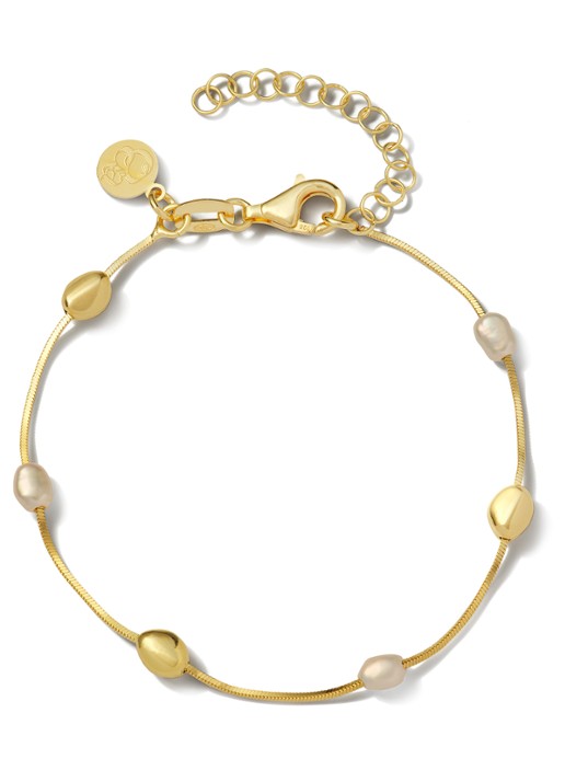 Casa Jewelry Pearly Pebbles armband verguld