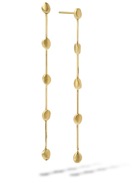 Casa Jewelry Pebbles Satin oorstekers verguld