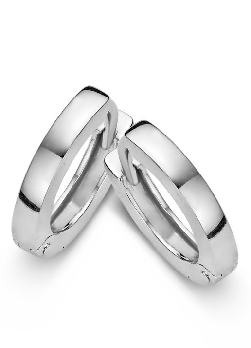 Casa Jewelry Plain Square oorringen van zilver