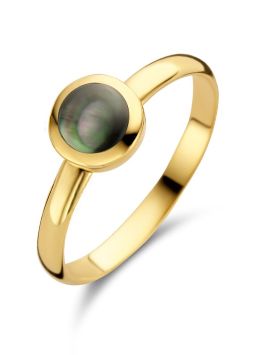 Casa Jewelry Pom M Grey ring verguld - voorkant goud