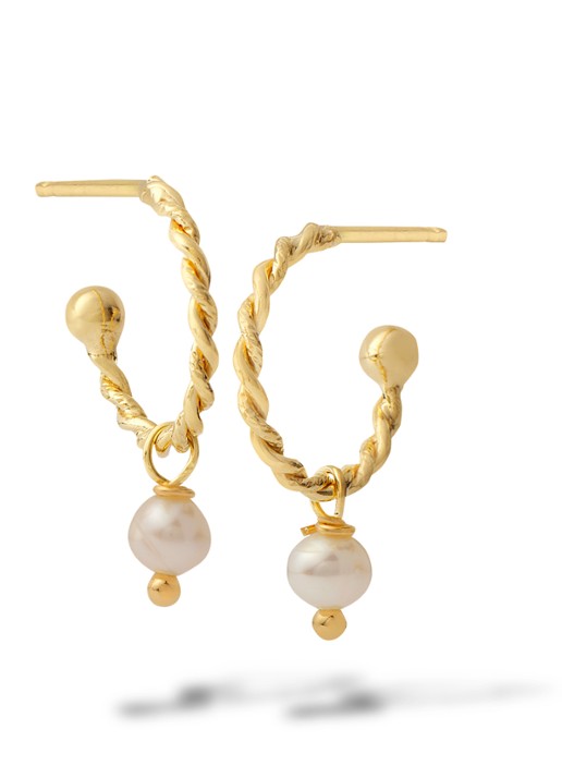 Casa Jewelry Riva Parel oorstekers verguld